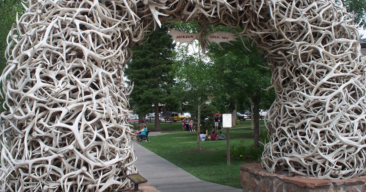 Robyn In Yellowstone Jackson Hole's Elk Antler Arch