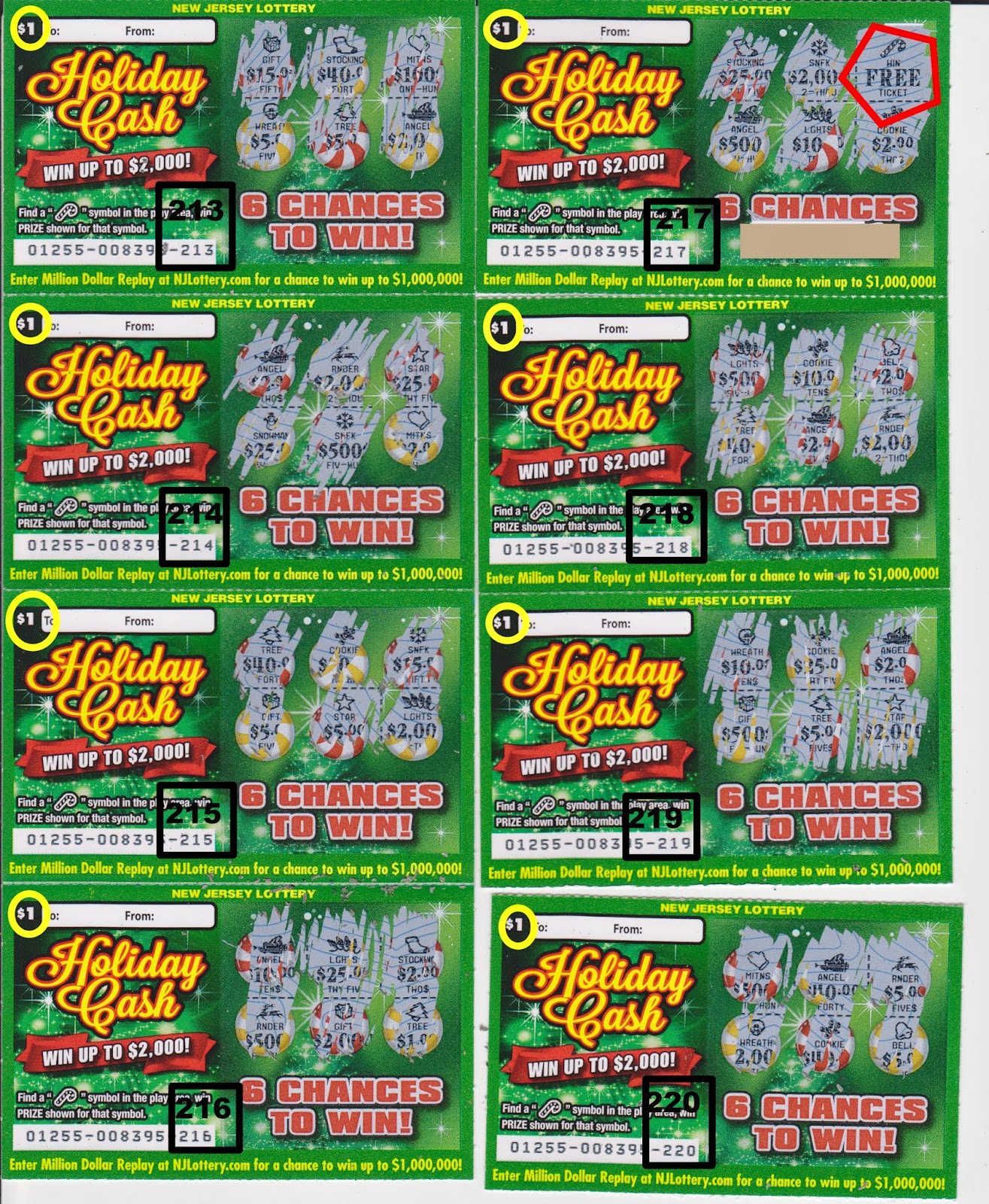Scratch Tickets NJ November's gaming continued